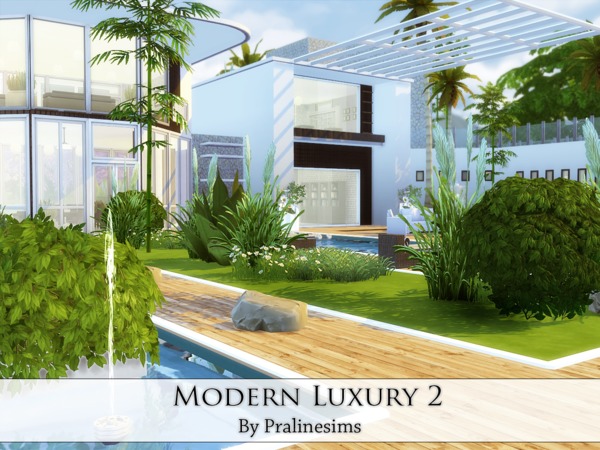Sims 4 Modern Luxury 2 house by Pralinesims at TSR