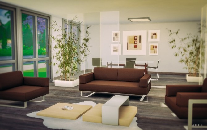 Sims 4 TORONTO LIVING ROOM at Alachie & Brick Sims