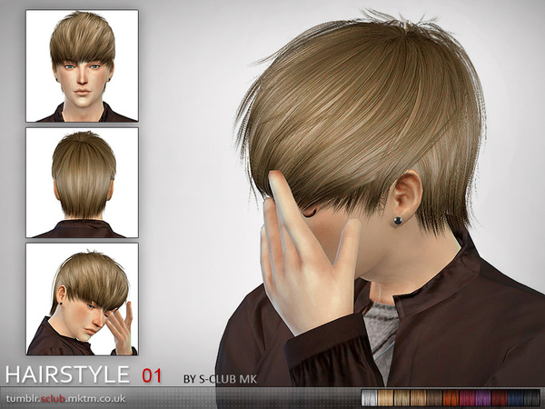 Sims 4 Hair #1 by S Club MK at TSR