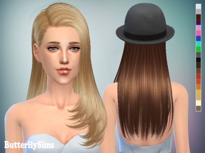 Sims 4 B fly Hair 077 (FREE) by Yoyo at Butterfly Sims