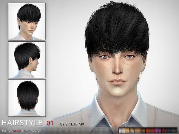 Sims 4 Hair #1 by S Club MK at TSR
