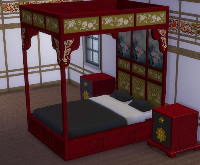 Asian Bed Frame By Lexiconluthor At Mod, Asian Bed Frame