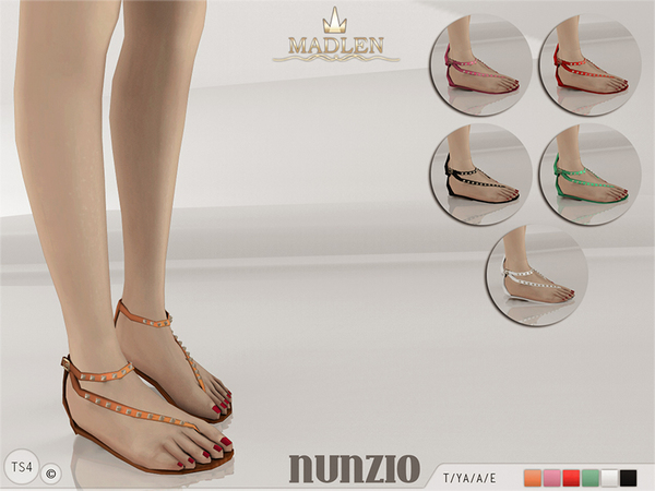 Sims 4 Madlen Nunzio Sandals by MJ95 at TSR