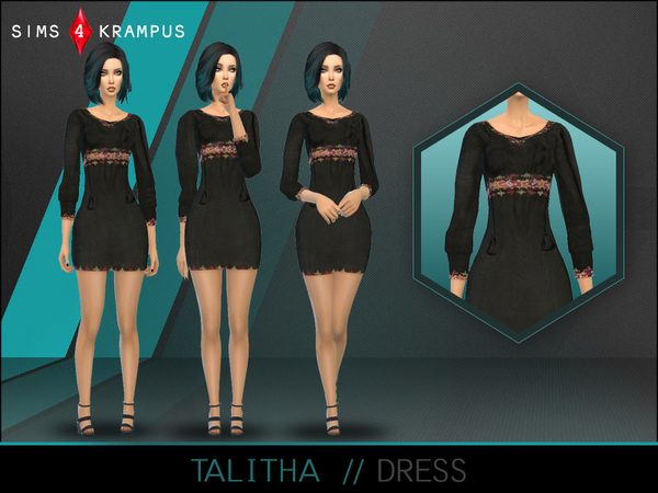 Sims 4 Talitha Dress by SIms4Krampus at TSR