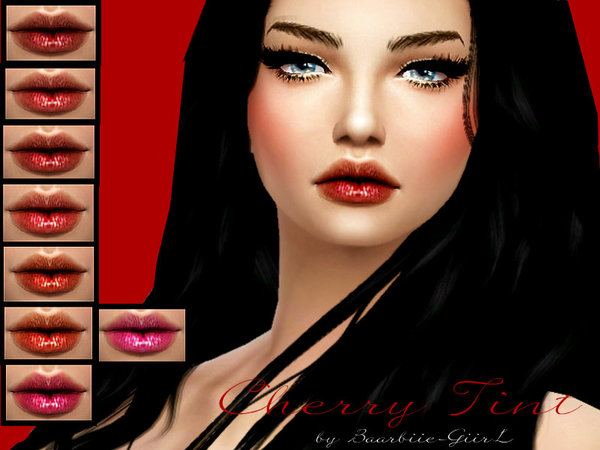 Sims 4 Cherry Tint lipstick by Baarbiie GiirL at TSR