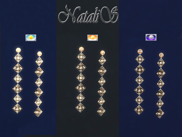 Sims 4 Gentle crystals drop earrings by NataliS at TSR