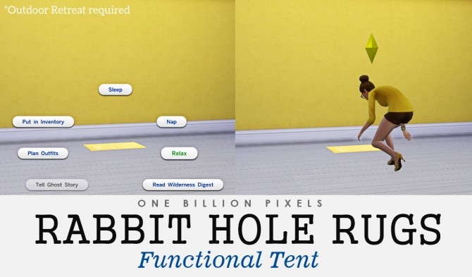 Sims 4 Rabbit Hole Rugs (Functional Tent) at One Billion Pixels