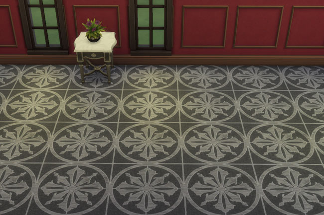 Sims 4 Small rosette floor by Mammut at Blacky’s Sims Zoo