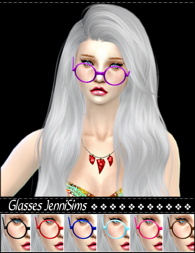 Sims 4 Sets of Glasses and Necklace at Jenni Sims