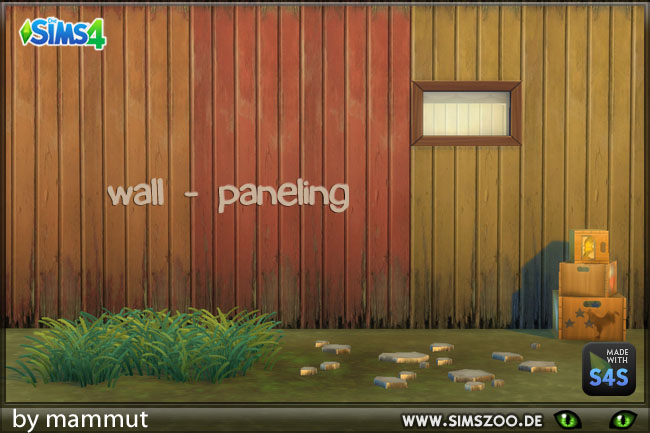 Sims 4 Broken wooden wall 1 by Mammut at Blacky’s Sims Zoo