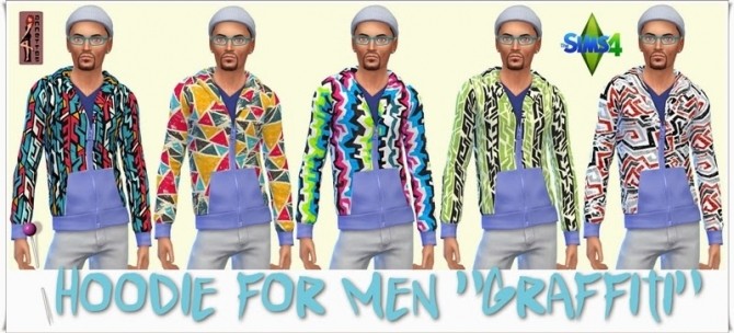 Sims 4 Graffiti Hoodie for Men at Annett’s Sims 4 Welt