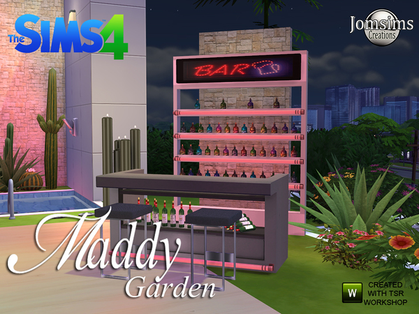 Sims 4 Maddy modern Garden set by  jomsims at TSR