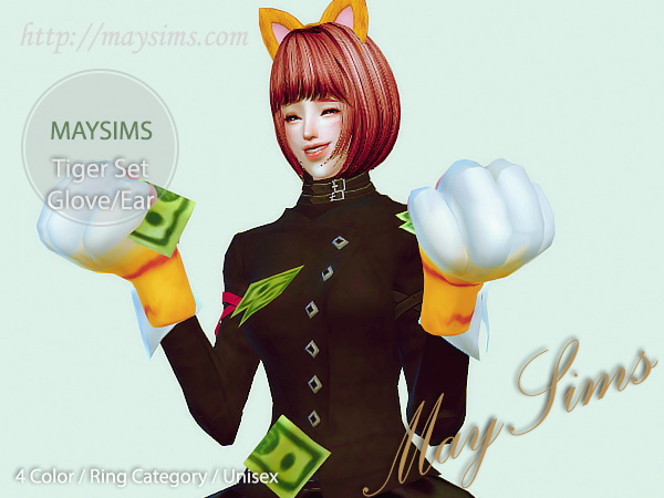 Sims 4 Tiger gloves at May Sims