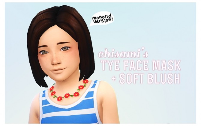 Sims 4 Tye facemask + soft blush at Chisami