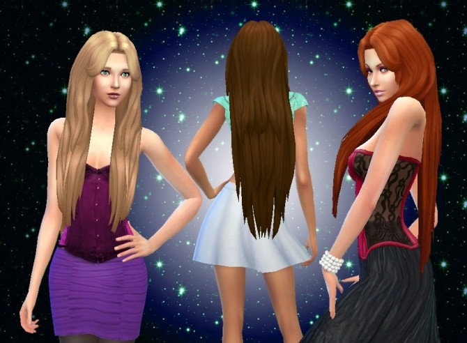 Sims 4 Long Messy Hair v2 at My Stuff