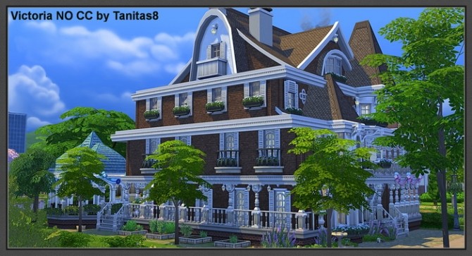Sims 4 Victoria NO CC house at Tanitas8 Sims