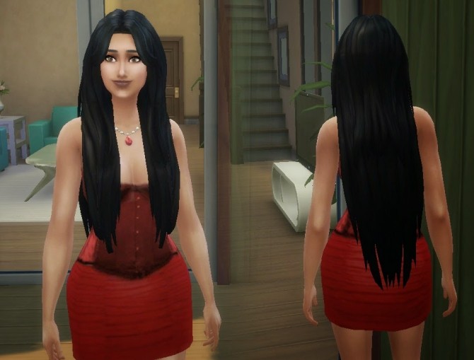 Sims 4 Long Messy Hair v2 at My Stuff