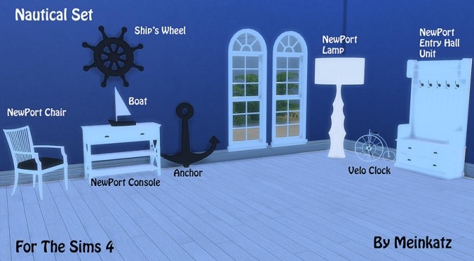 Sims 4 Nautical  Set at Meinkatz Creations