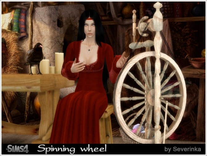 Sims 4 Spinning wheel at Sims by Severinka