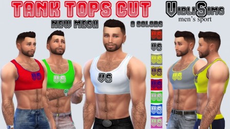 TANK TOPS CUT 8 colors by ciaolatino38 at Mod The Sims