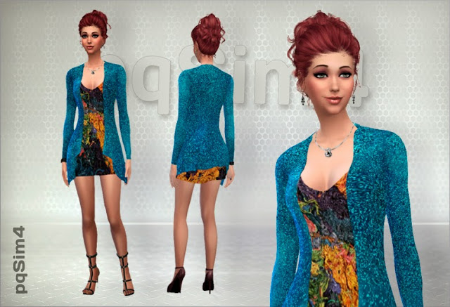 Sims 4 Dress and jacket set at pqSims4
