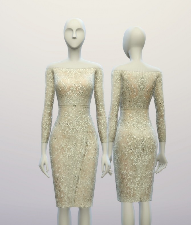 Sims 4 E.S. Haute Couture dress FW 2015 at Rusty Nail