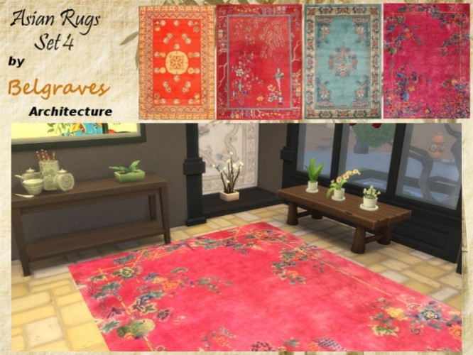 Asian rugs set 1 at Leander Belgraves » Sims 4 Updates