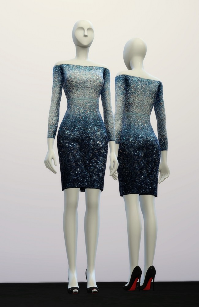 Sims 4 E.S. Haute Couture dress 2 FW 2015 at Rusty Nail