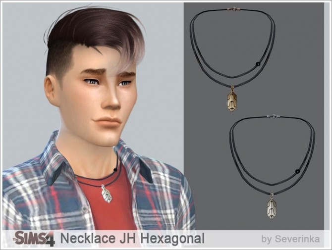 Sims 4 Necklace HJ Hexagonal at Sims by Severinka