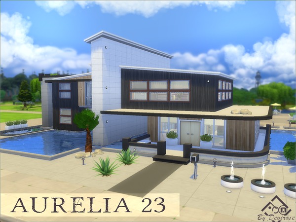 Sims 4 Aurelia 23 house by Devirose at TSR