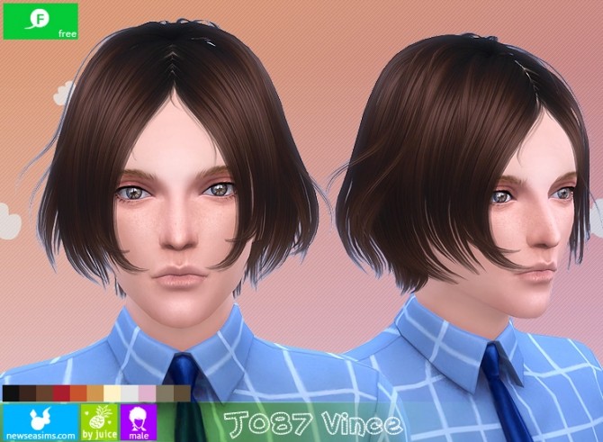 Sims 4 J087 Vince hair M (FREE) at Newsea Sims 4