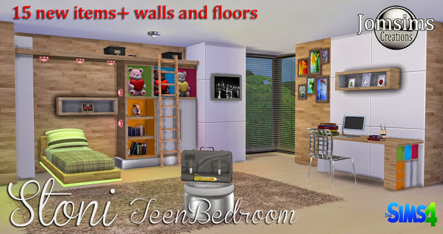 Sims 4 Stoni teenbedroom at Jomsims Creations