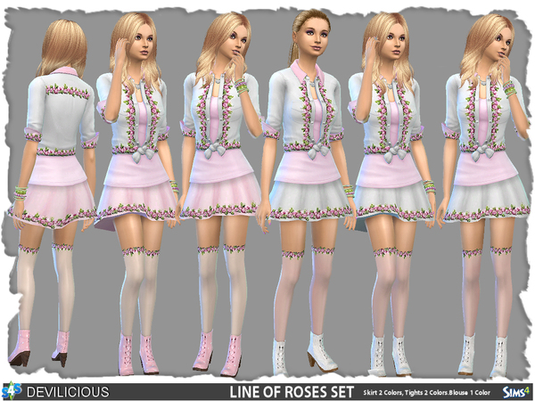 Sims 4 Line Of Roses Set by Devilicious at TSR