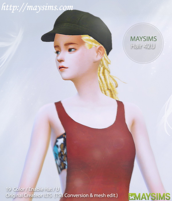 Sims 4 Dread hair 42U (ILTS) at May Sims