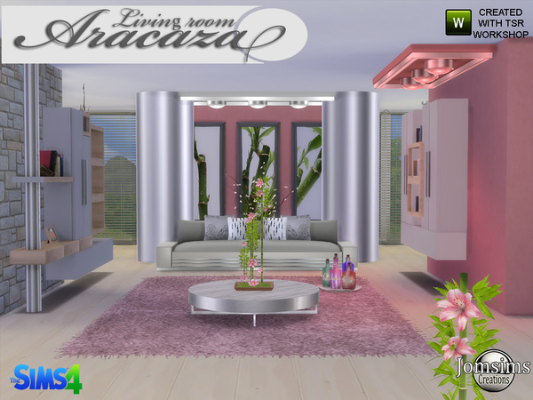 Sims 4 Aracaza livingroom by jomsims at TSR
