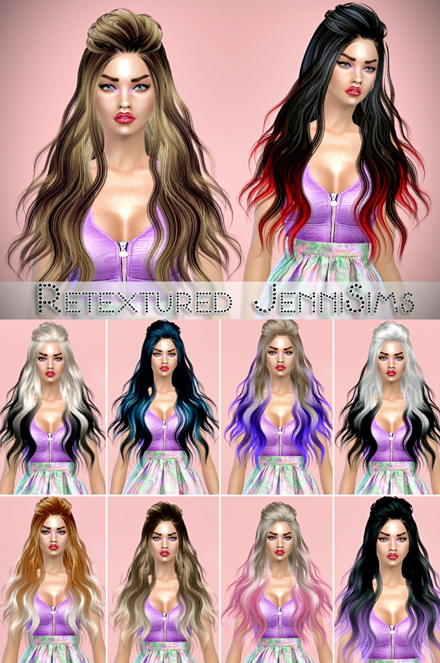 Sims 4 Sets of SkySims Hairs retextures at Jenni Sims