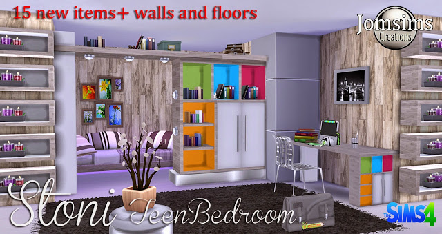Sims 4 Stoni teenbedroom at Jomsims Creations