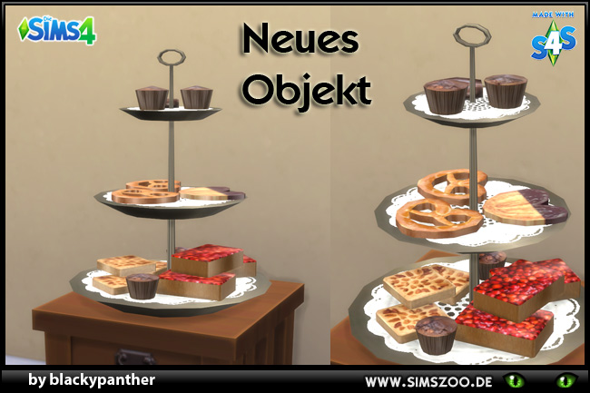 Sims 4 Cake stand by blackypanther at Blacky’s Sims Zoo