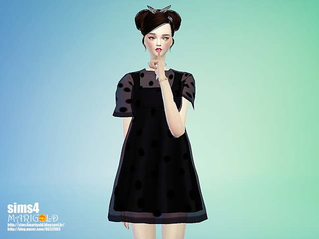 Sims 4 Dot onepiece (acc + dress) at Marigold