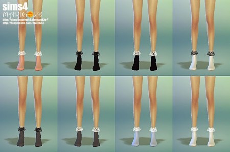 Lace socks 4 version at Marigold » Sims 4 Updates