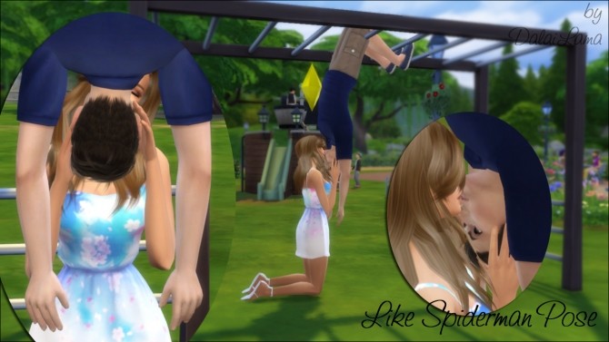 Sims 4 Like Spiderman poses by DalaiLama at The Sims Lover