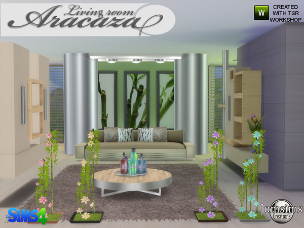 Sims 4 Aracaza livingroom by jomsims at TSR