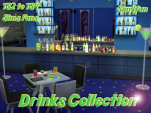 Sims 4 TS2 to TS4 Drinks Collection by Sim4fun at Sims Fans
