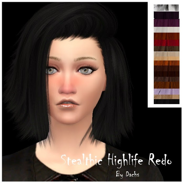Sims 4 Stealthics Highlife Redo hair at Dachs Sims