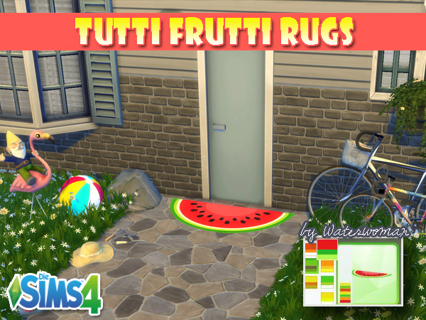 Sims 4 Tutti Frutti Rugs by Waterwoman at Akisima