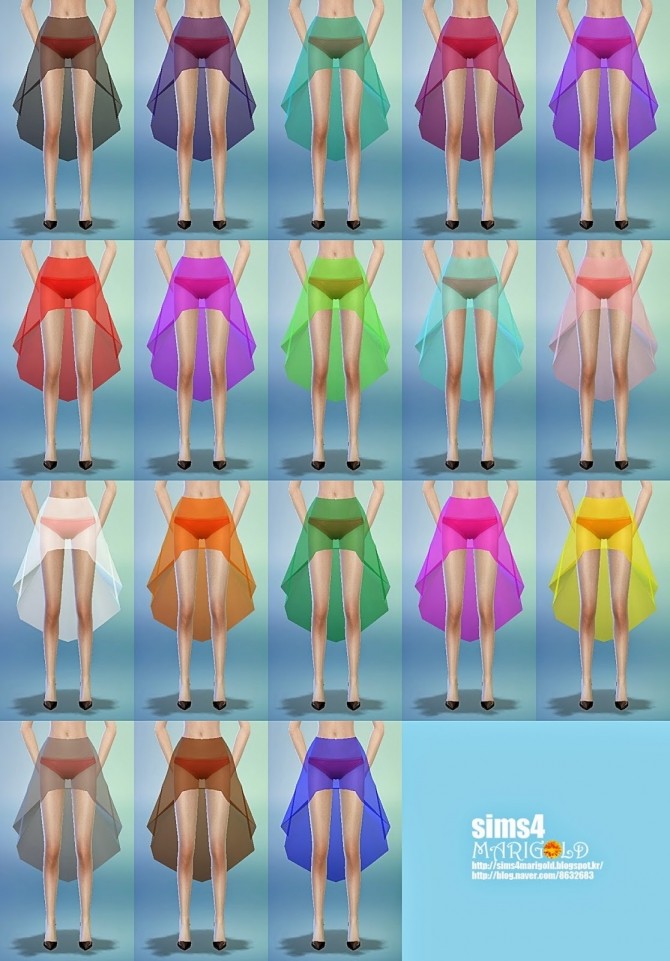 Sims 4 Acc unbalance skirts at Marigold