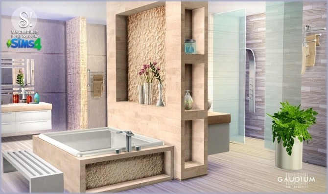Sims 4 Gaudium bathroom at SIMcredible! Designs 4