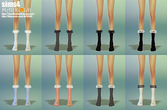 Sims 4 Lace socks 4 version at Marigold