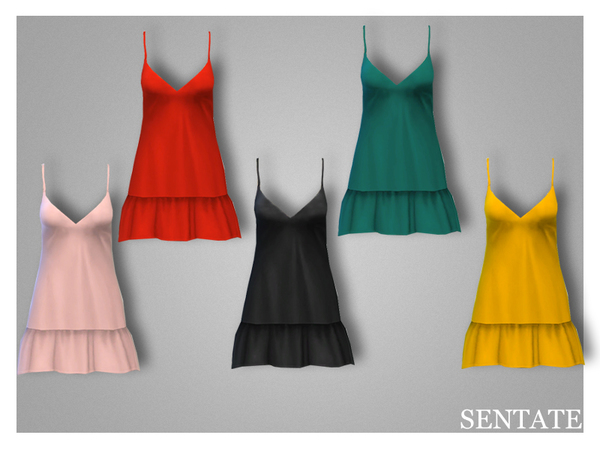 Sims 4 Odette Dress by Sentate at TSR