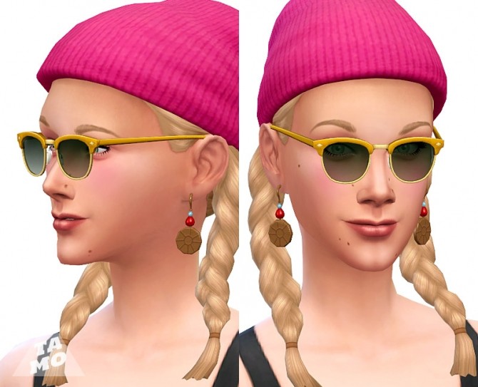 Sims 4 Simlish Clubmaster Sunglasses (dark shades) at Tamo